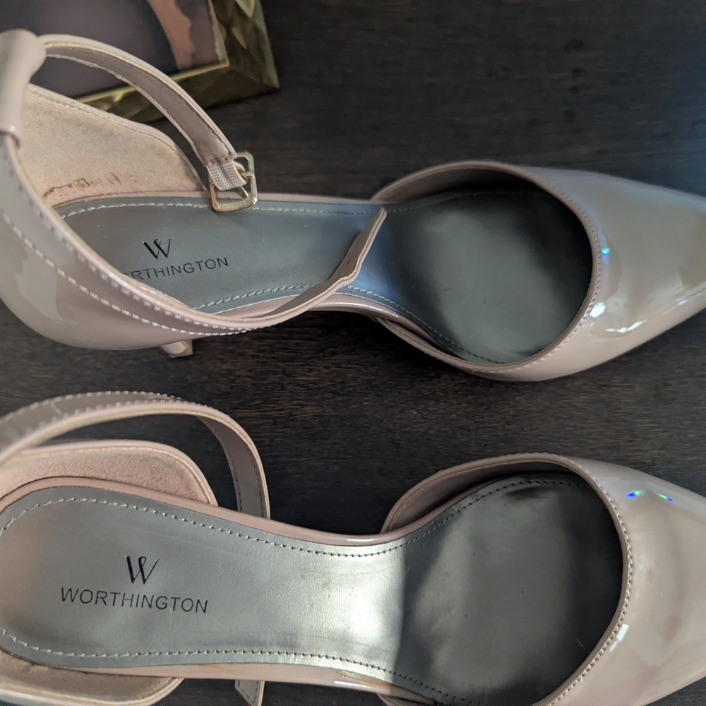 Worthington Women's Patent Leather Heels - Cream
